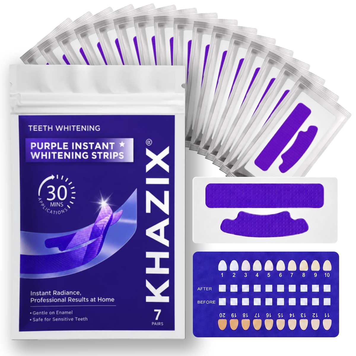 Teeth Whitening Strips Permanent - 1/7 Par Pasków do Wybielania Zębów