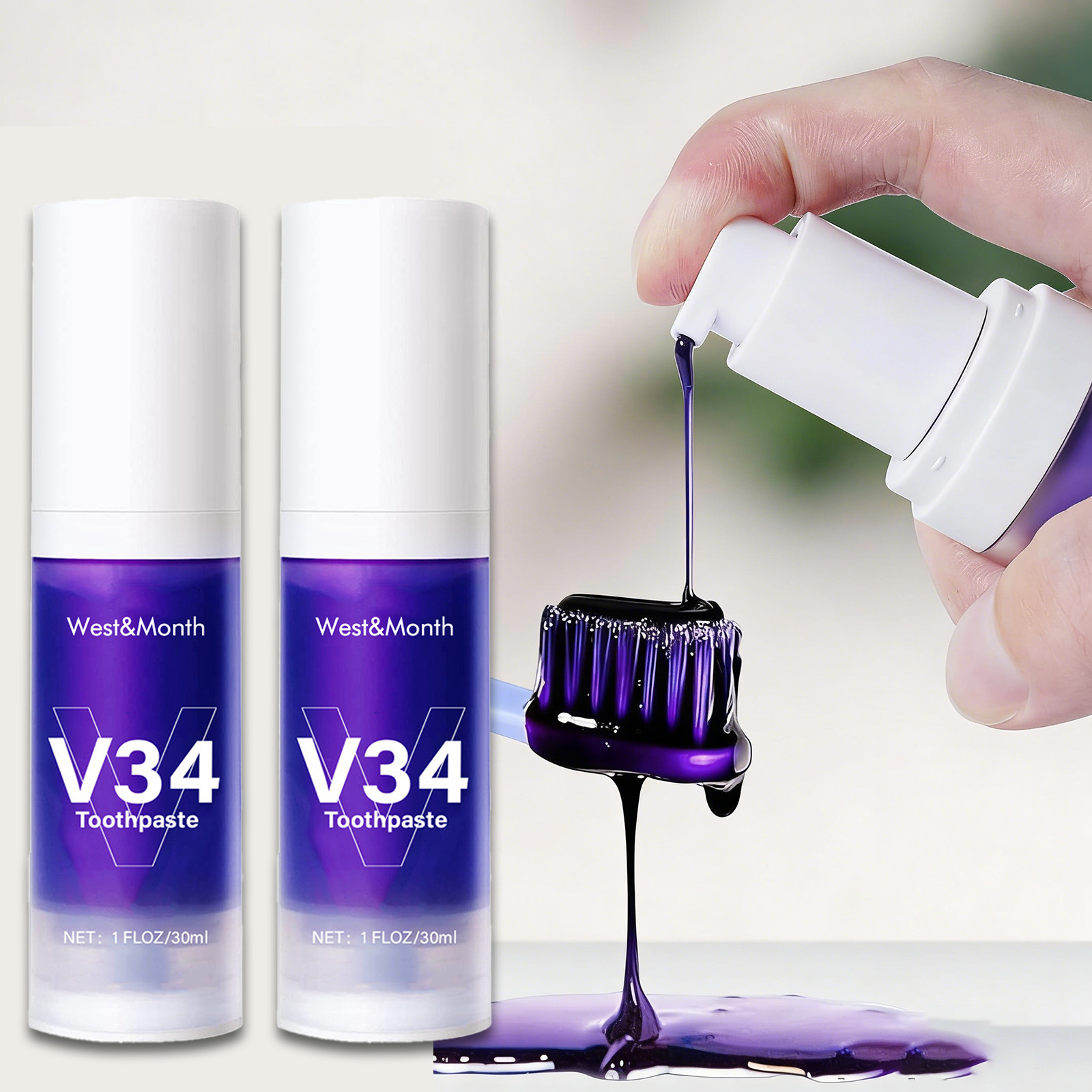 Teeth Whitening Mousse - Pasta do zębów V34 wybielająca zęby