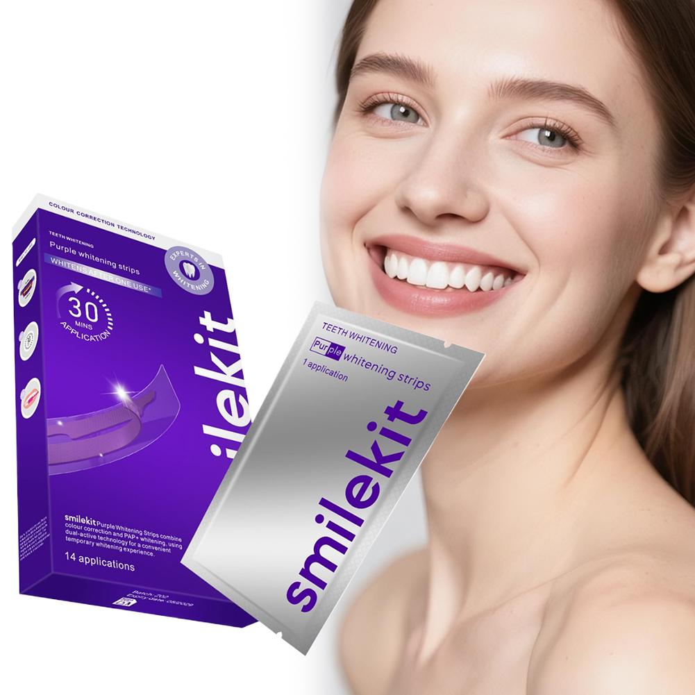 42 Pary Fioletowych Pasków do  – Teeth Whitening Strips Permanent recenzja i cena
