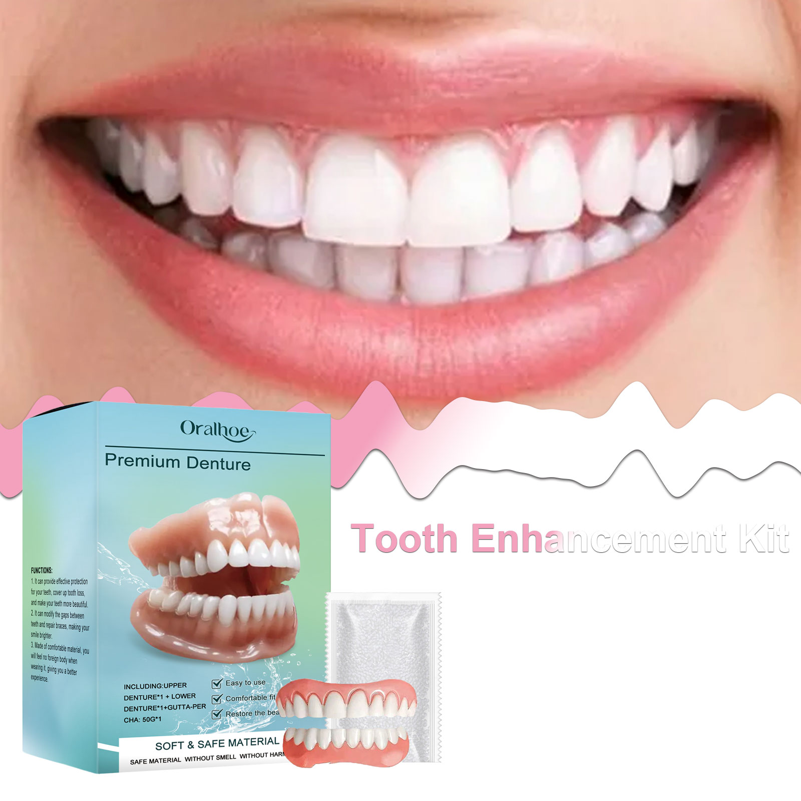 Zestaw do dekoracji zębów Oral – Teeth Whitening Mask recenzja i cena