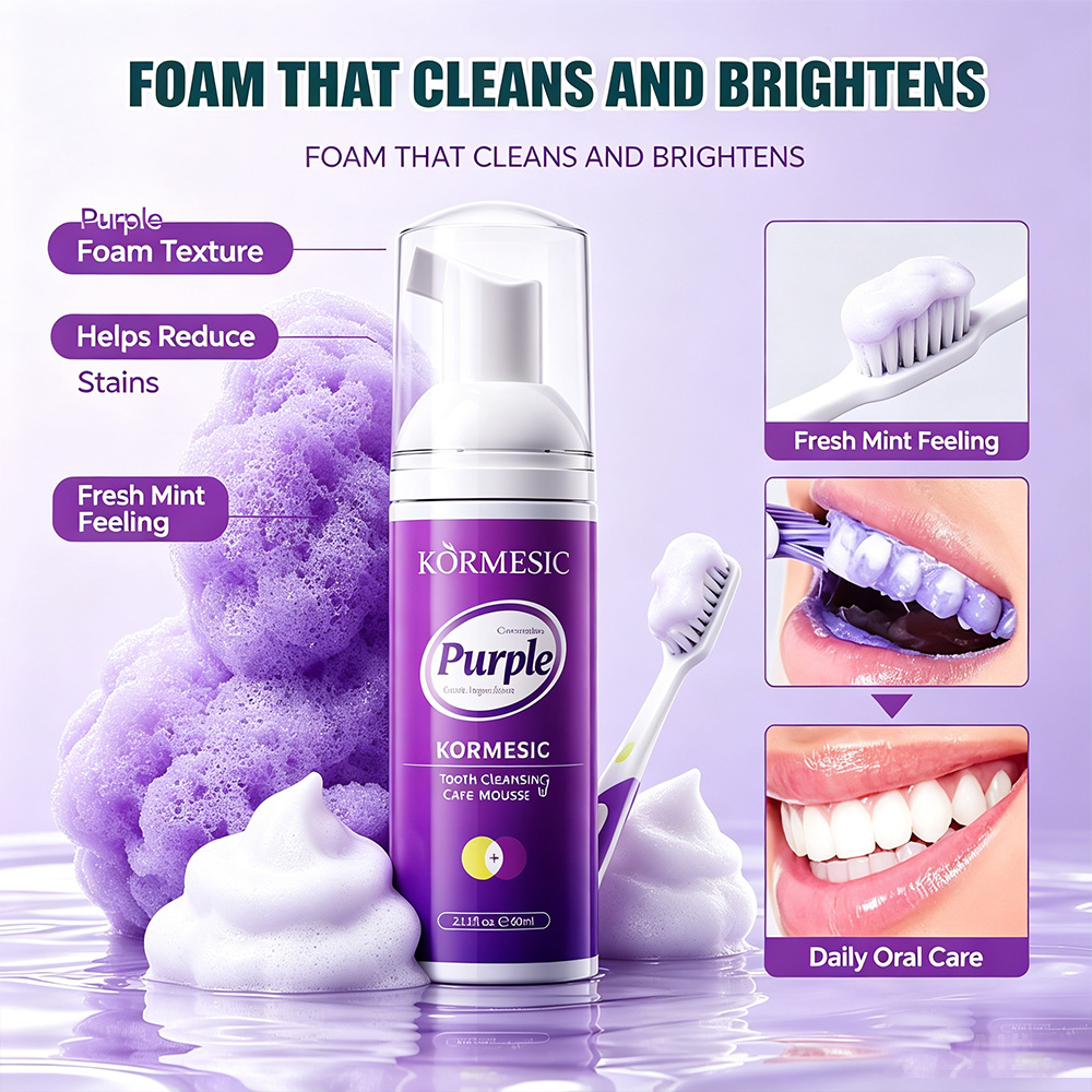 Fioletowa pianka do wybielania – Teeth Whitening Mousse recenzja i cena