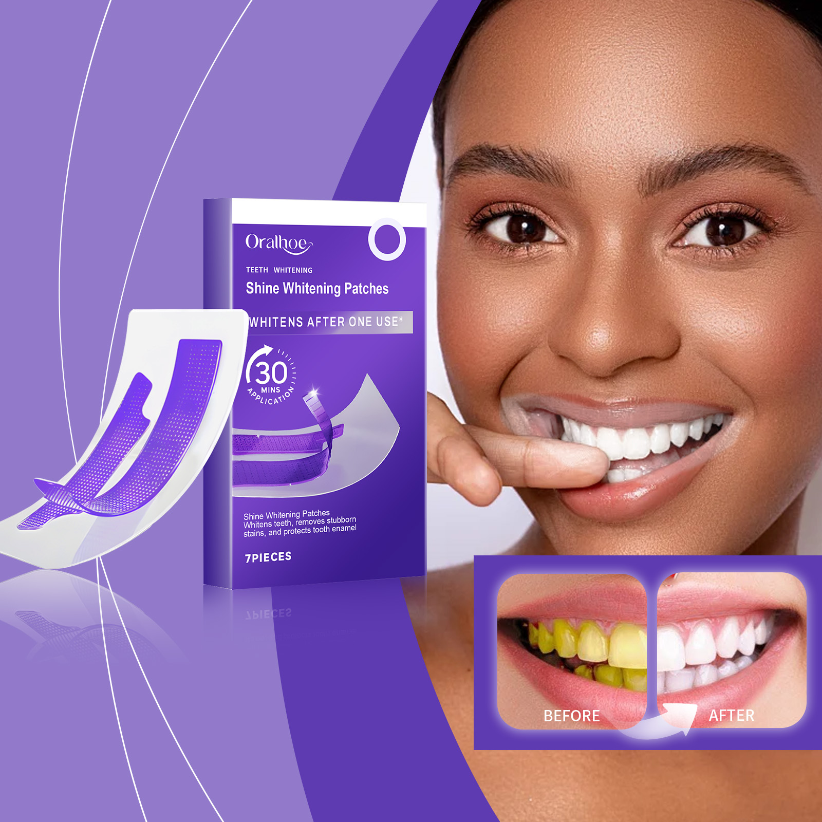 Fioletowe paski do wybielania  – Teeth Whitening Strips Permanent recenzja i cena