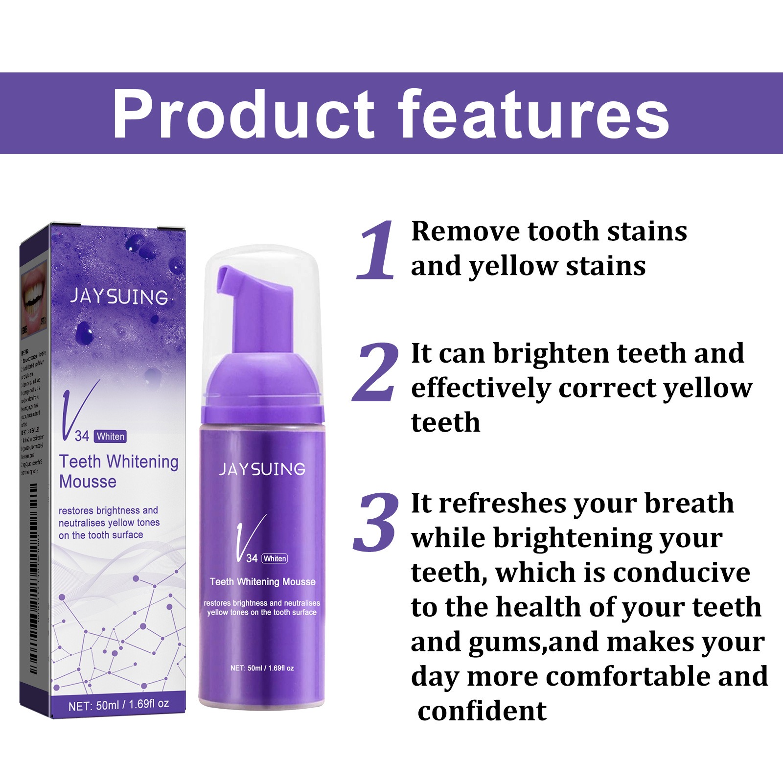 V34 Mus do czyszczenia zębów p – Teeth Whitening Mousse recenzja i cena