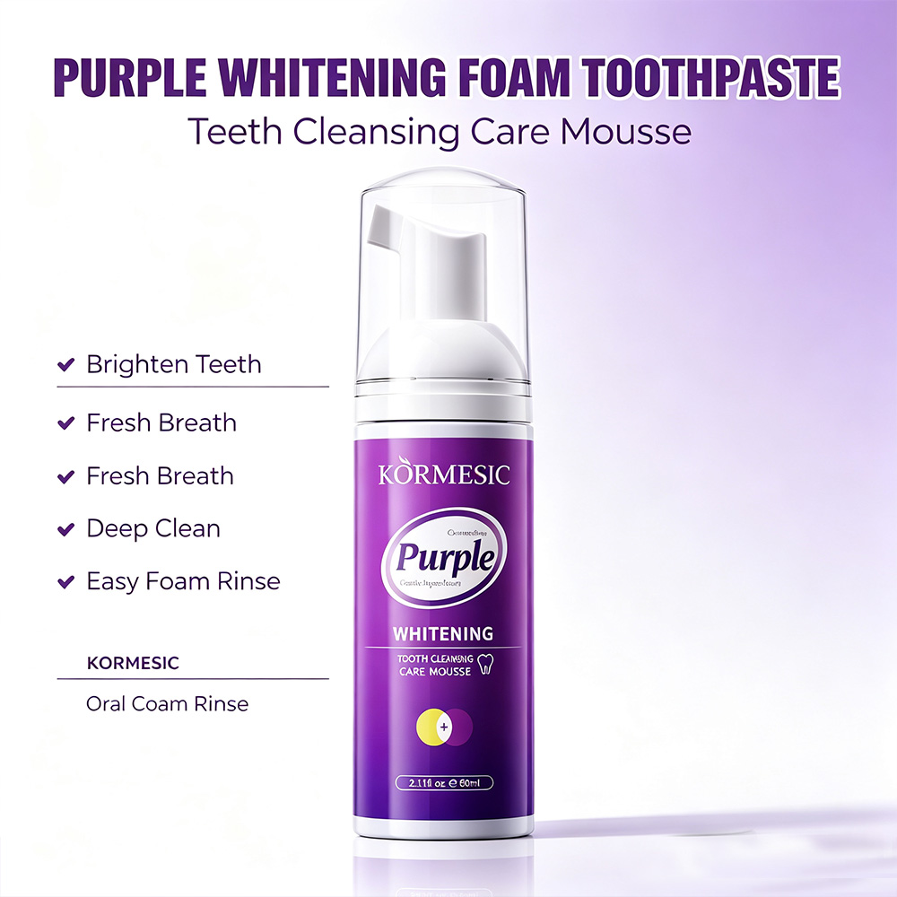 Fioletowa pianka do wybielania – Teeth Whitening Mousse recenzja i cena
