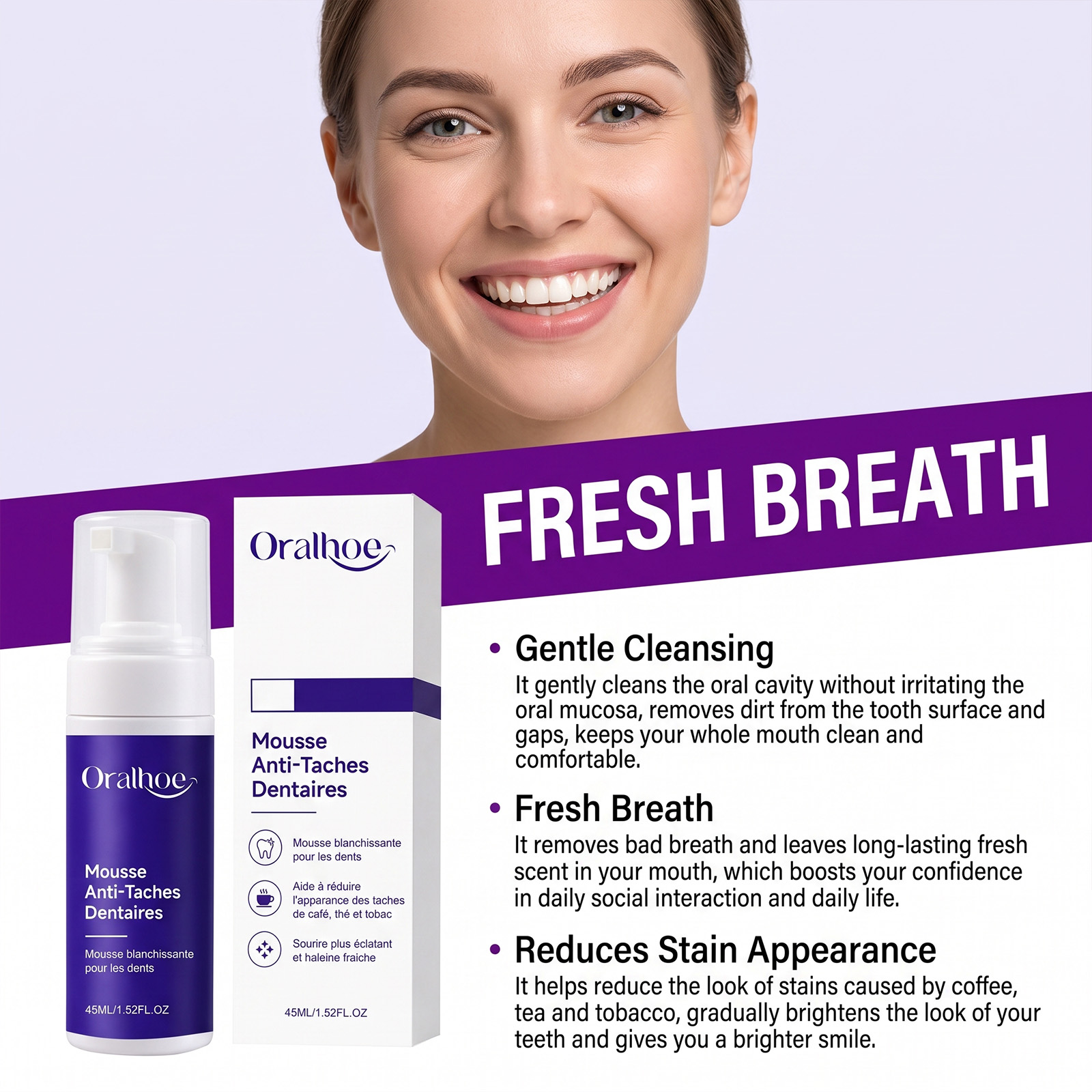 Fioletowa Pianka do Zębów Deli – Teeth Whitening Mousse recenzja i cena