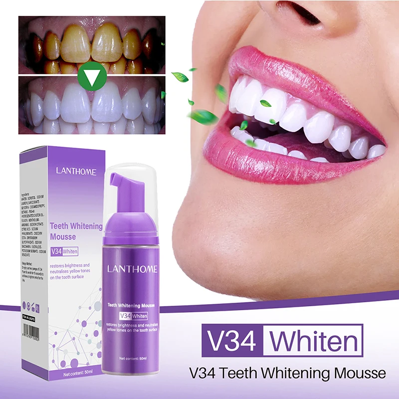 Mus V34 pasta do zębów czyszcz – Teeth Whitening Mousse recenzja i cena